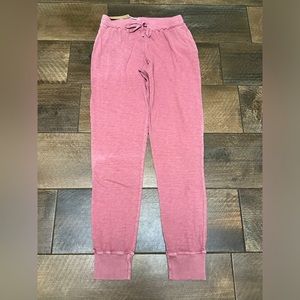 NWT Hello Nite dark rose jogger lightweight sweatpants size XS vintage wash